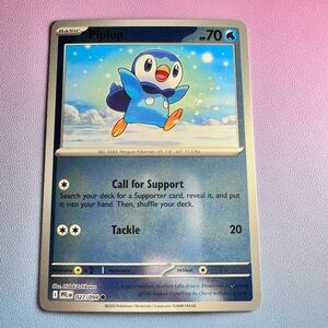 piplup [reverse holo] - 027/094 (common) — pokemon: phantasmal flames
